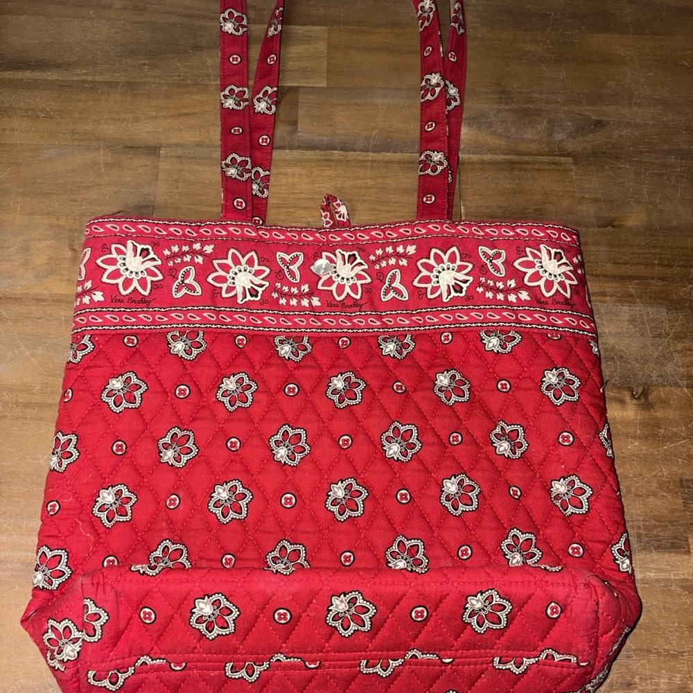 Vera Bradley Red Floral Tote Bag